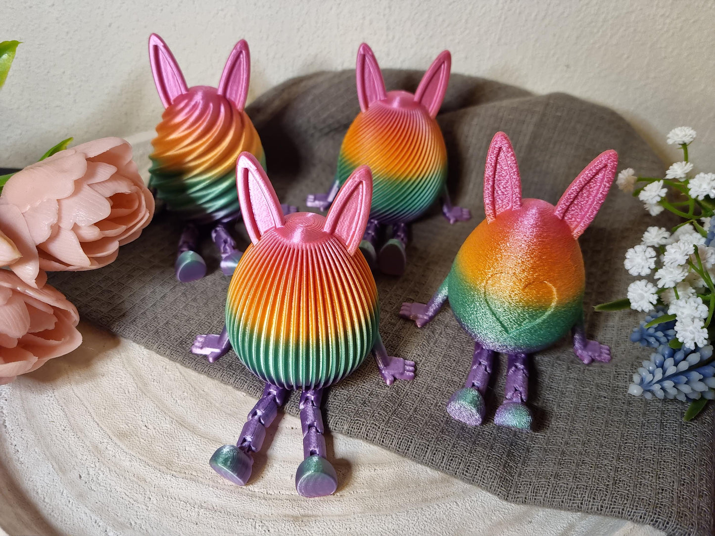 Osterdeko | Ostereier |Ostern Deko | Ostereier bunt | Osterdeko | Ostereier 4-er Set | Frühlingsdeko | 3D Druck