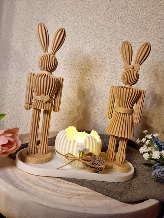 Osterdeko | Osterhase | Ostern Deko | Frühlingsdeko | Edelhase im Nussknacker-Stil | 3D druck Osterdeko