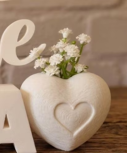 Muttertag Geschenk Aufsteller „Beste Mama“ mit Herz-Vase – 3D Druck Deko inkl. Kunstblumen – Geschenkidee Mama