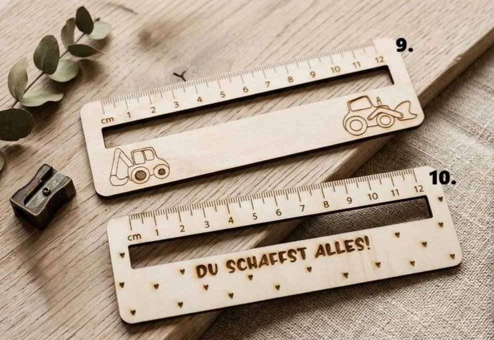Lineal Holz Schulkind – Geschenk Einschulung 2026 Erste Klasse Schultüte