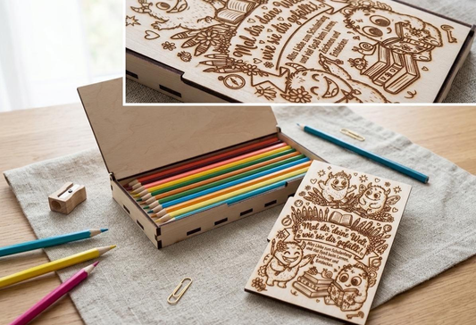 Stiftebox Holz Monster – Geschenk Einschulung 2026 Schulkind personalisiert