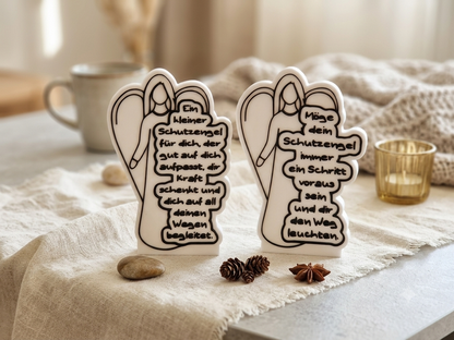 Schutzengel-Aufsteller mit Spruch - 3D-Druck Geschenkidee & Deko