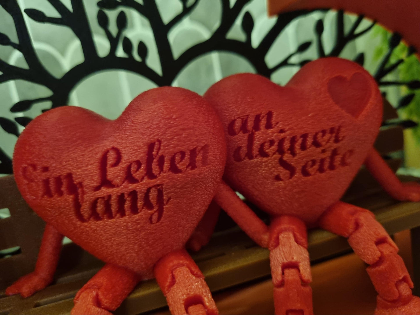 Dekoratives 3D-Herz - Baum der Liebe - Geschenk für Hochzeit & Valentinstag
