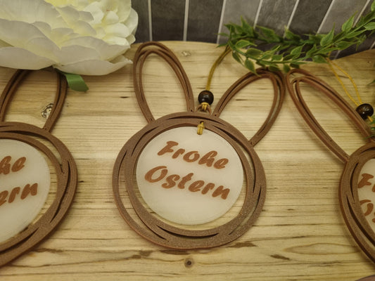 Osterdeko | Anhänger Ostern | Ostern Deko | 3D Osterhase | Osteranhänger | Ostern 3er Set | 3D Druck