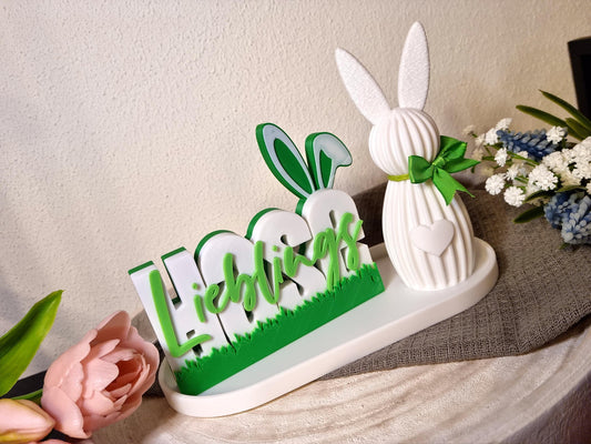 Osterdeko | Ostern einzeln oder 3er Set | mehrfarbig | Schriftzug | Osterhase | Ostern | Deko Set | 3D Druck