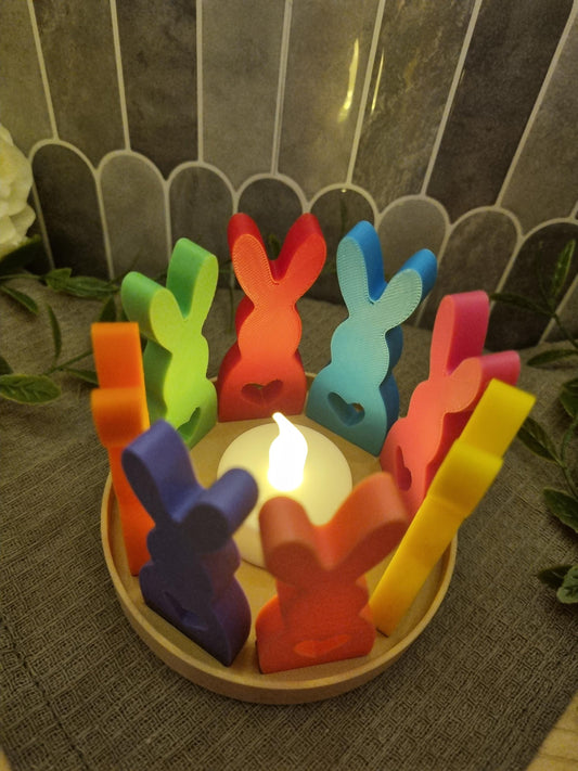 Osterdeko | Teelichthalter Ostern | teelichthalter 3D | LED Teelichthalter | Teelichthalter bunt | 3D Druck | Ostern | Osterhase