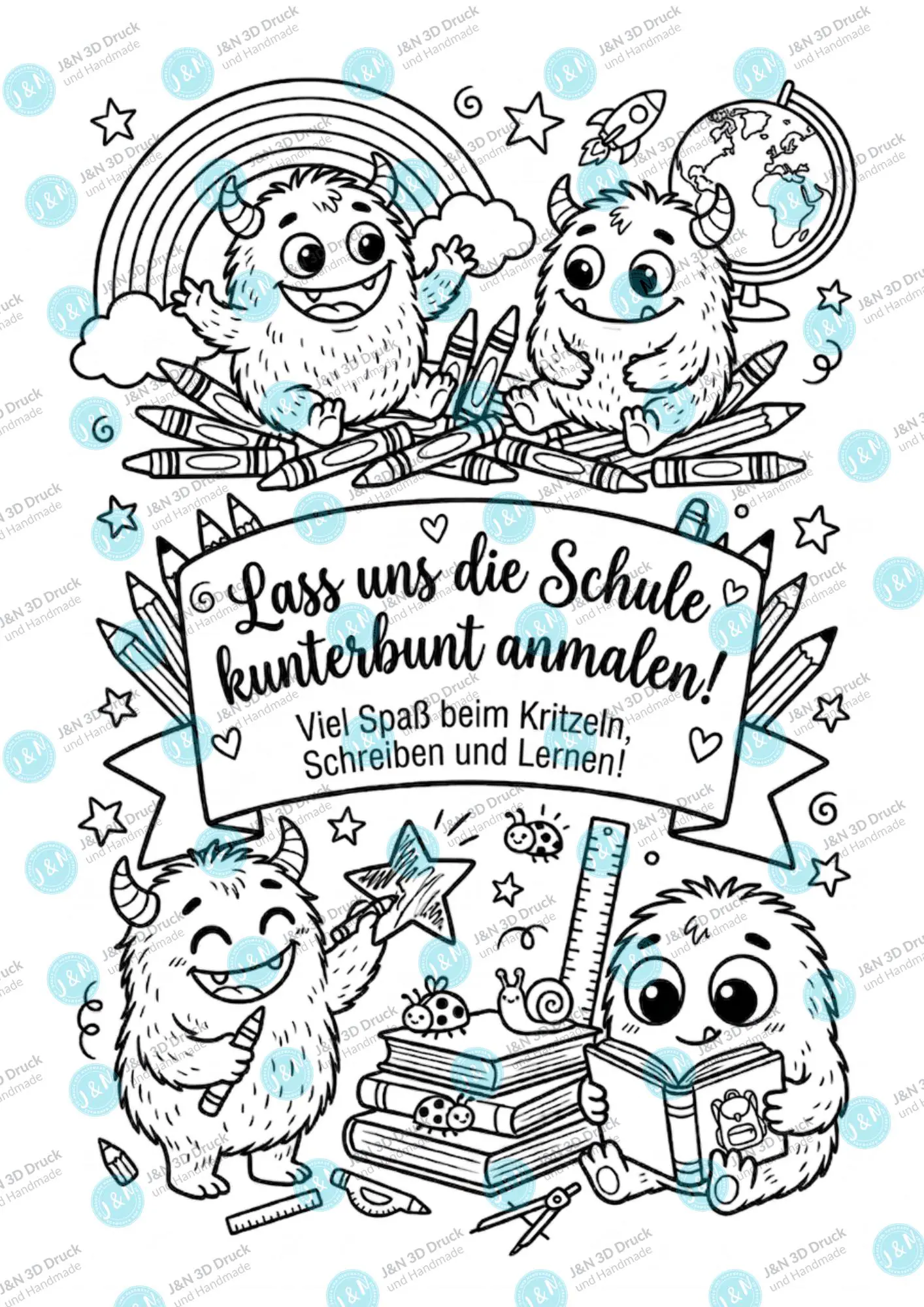 Stiftebox Holz Monster – Geschenk Einschulung 2026 Schulkind personalisiert