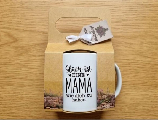 Geschenk für Mama Tasse mit Spruch – Muttertagsgeschenk Kaffeetasse im Geschenkset – 25 Designs, fertig verpackt