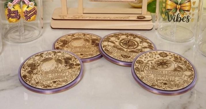 Sommer Geschenk Set Zitrone – Trinkglas mit Bambusdeckel & Strohhalm | Geburtstagsgeschenk Frau