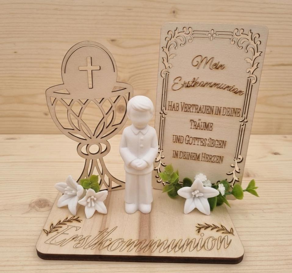Erstkommunion Geschenk Mädchen Junge - Kommunion Deko personalisiert handmade