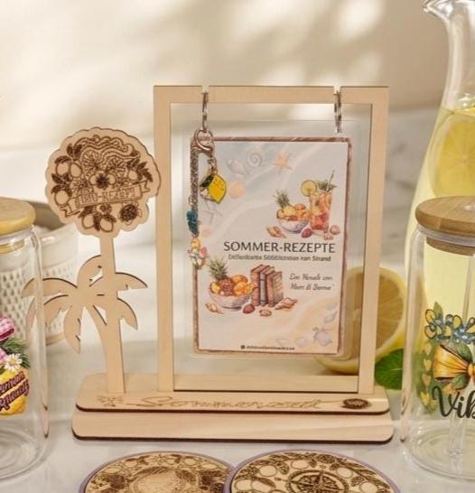 Sommer Geschenk Set Zitrone – Trinkglas mit Bambusdeckel & Strohhalm | Geburtstagsgeschenk Frau
