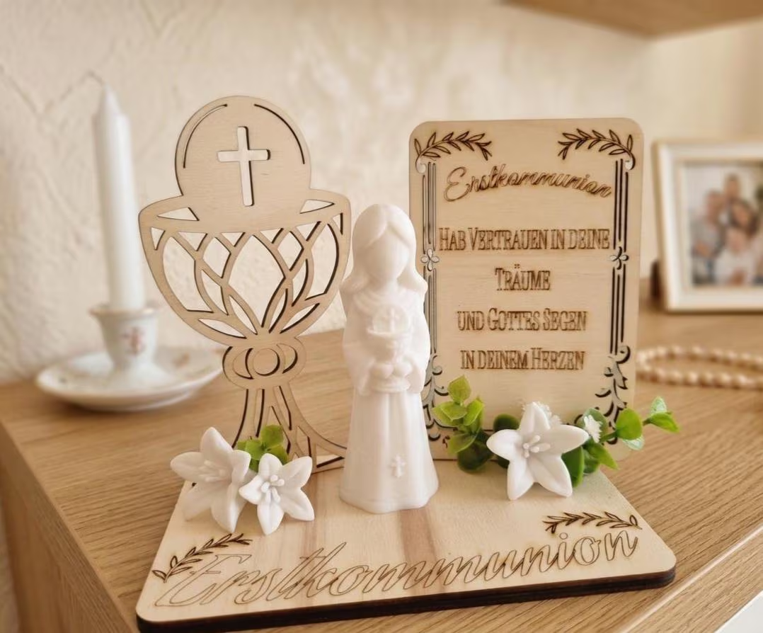 Erstkommunion Geschenk Mädchen Junge - Kommunion Deko personalisiert handmade
