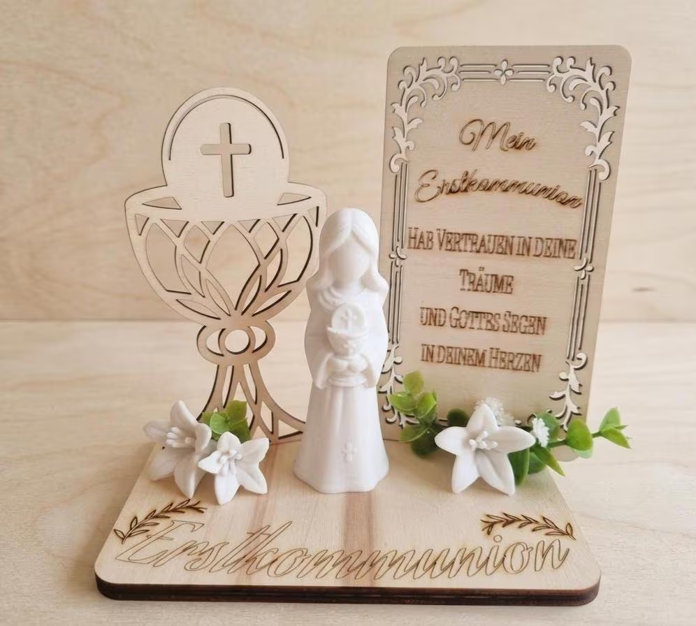 Erstkommunion Geschenk Mädchen Junge - Kommunion Deko personalisiert handmade