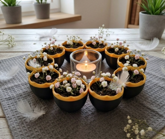 Eierkranz Schwarz-Gold 3D-Druck Osterdeko